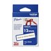 Ruban TZERE tissus Or sur Blanc 12mm (4m)