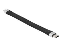 DeLOCK USB 2.0 USB Type-C kabel 13.5cm Sort Sølv