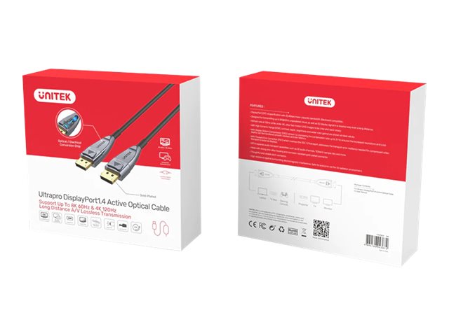 Unitek Ultrapro C1617GY DisplayPort cable DisplayPort to DisplayPort 15 Package view Multi-angle 62880