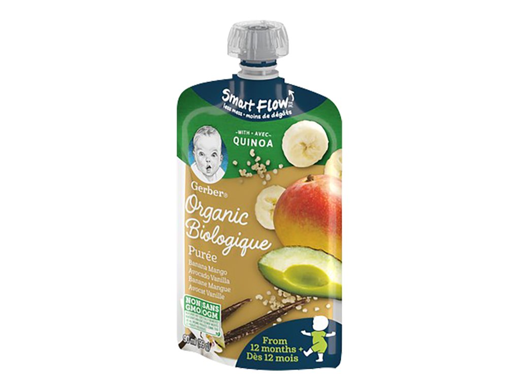 Gerber Organic Puree - Banana Mango Avocado Vanilla - 90ml