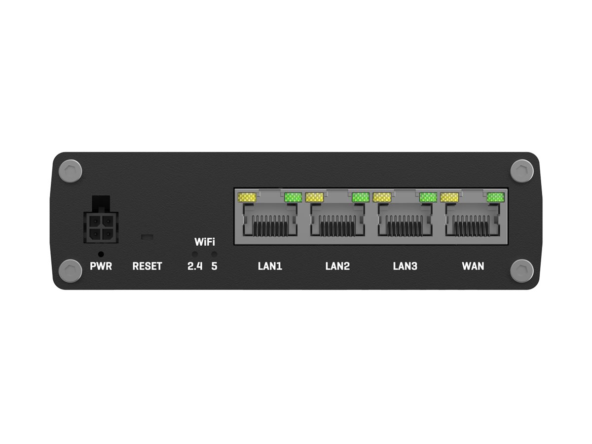 Teltonika RUTM10 wireless router Wi-Fi 5 DIN rail mountable surface-mountable Product shot Left side 77700
