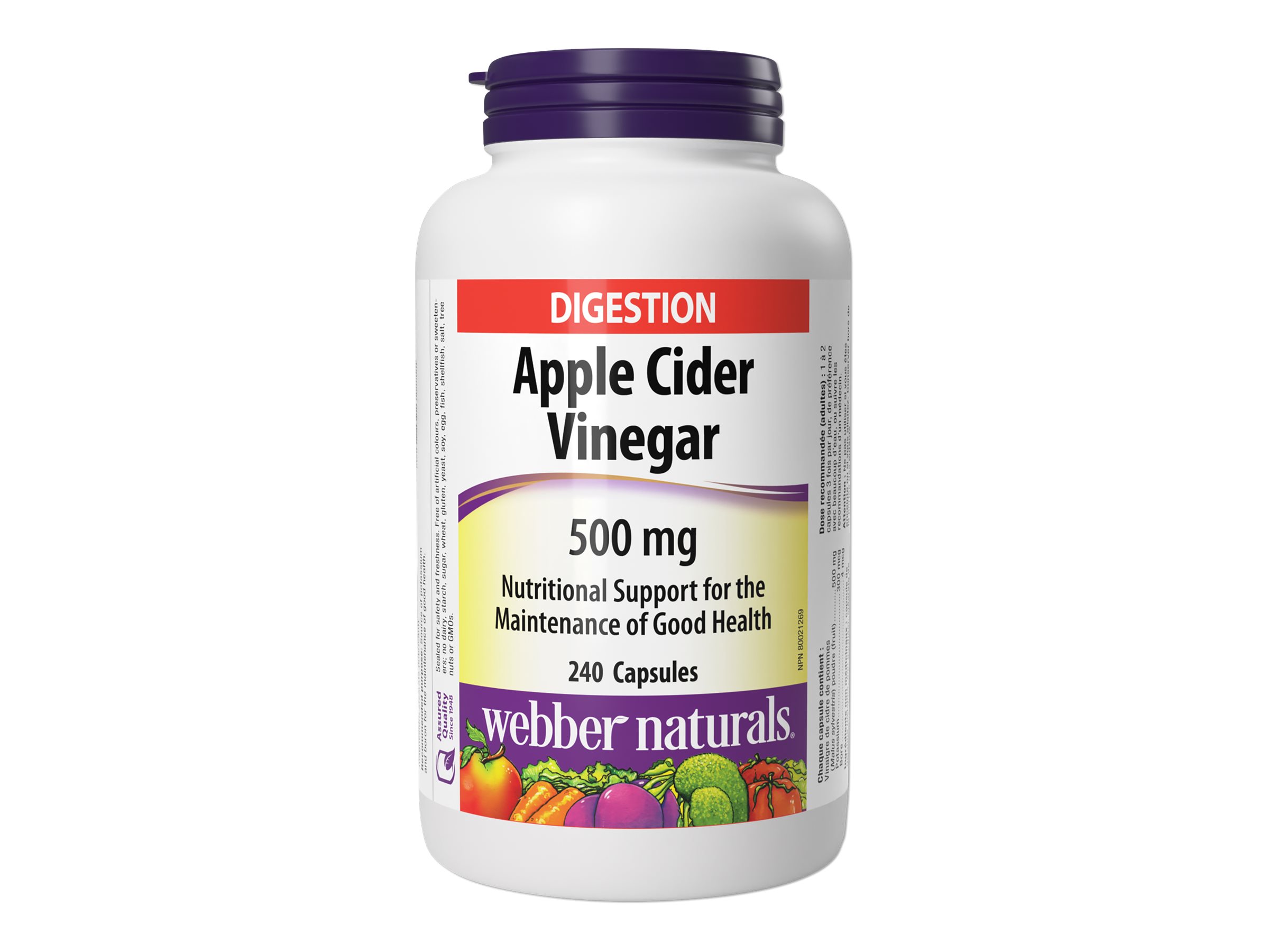 ber Naturals Apple Cider Vinegar Capsules 500mg 240s
