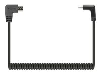 Manhattan USB-C to Micro-USB Cable, 1m, Male to Male, Black, 480 Mbps (USB 2.0), Tangle Resistant Curly Design, Angled Connectors, Ideal for Charging Cabinets/Carts, Hi-Speed USB, Lifetime Warranty, Polybag - USB-C cable - USB-C (power only) to 4 pin Micro-USB Type B (power only) - 1 m