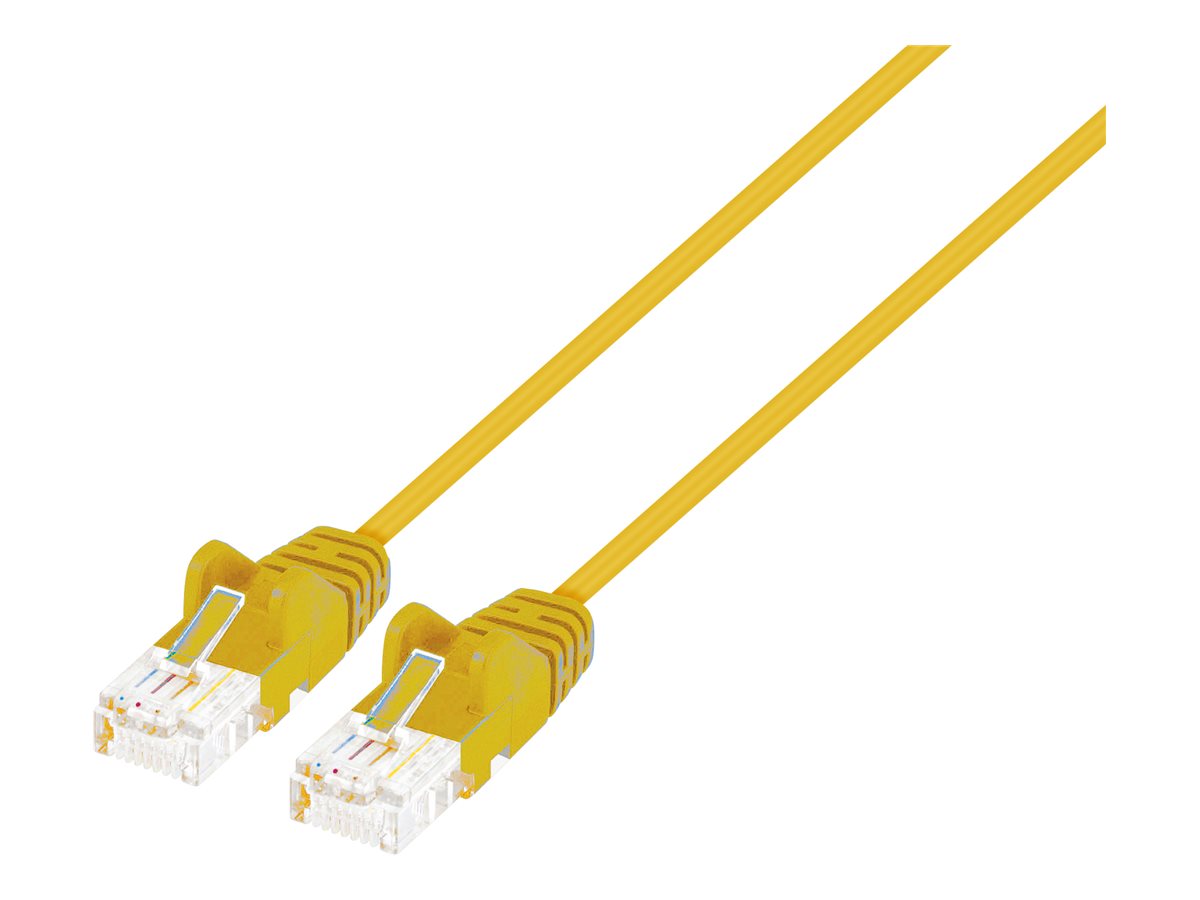 CAT6 U/UTP SLIM NETWORK PATCH CABLE, 7 FT., YELLOW