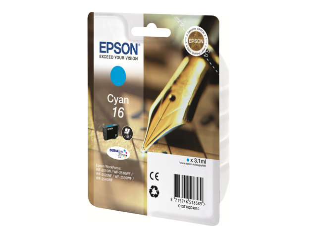 Image of Epson 16 - cyan - original - ink cartridge