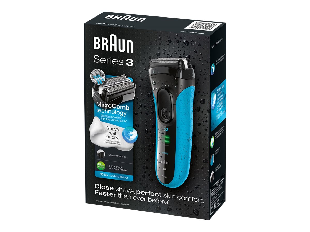 BRAUN Series 3 ProSkin 3000s Rechargeable Electric Shaver for