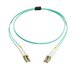 Eaton Tripp Lite Series 10Gb/40Gb/100Gb Duplex Multimode 50/125 OM4 LSZH Fiber Patch Cable (LC/LC), Aqua, 1M (3.3 ft.), TAA
