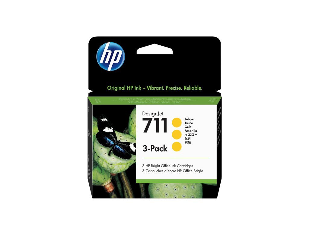 HP 3x 711 ink Yellow DJ T120 520