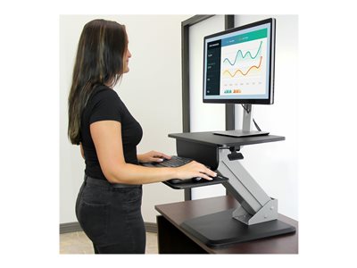 Shop  StarTech.com Height Adjustable Standing Desk Converter - Sit Stand  Desk with One-finger Adjustment - Ergonomic Desk (ARMSTS) - Mounting kit  (clamp plate - keyboard tray - pneumatic arm - base 