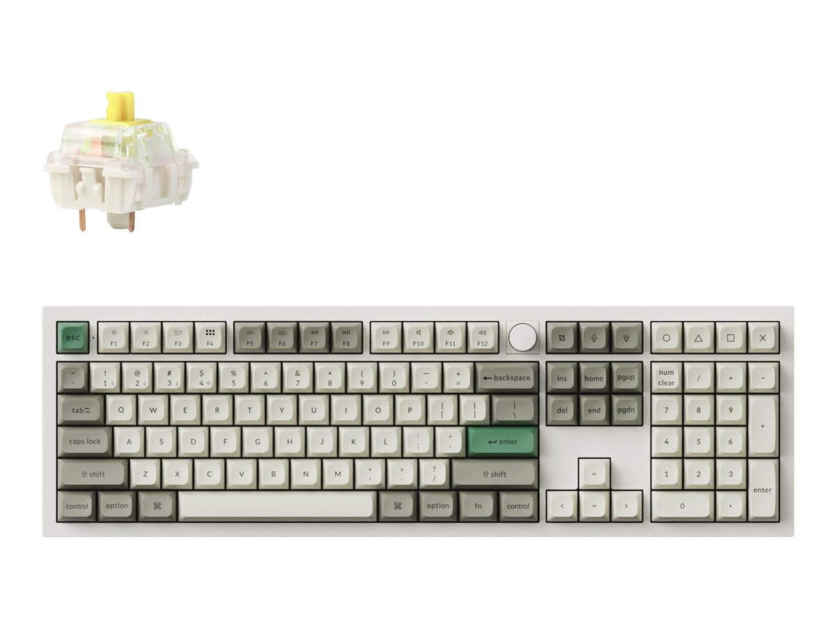 Keychron Q6 Max keyboard QMK/VIA fully assembled knob mechanical 100% full size shell Product shot Front 79800