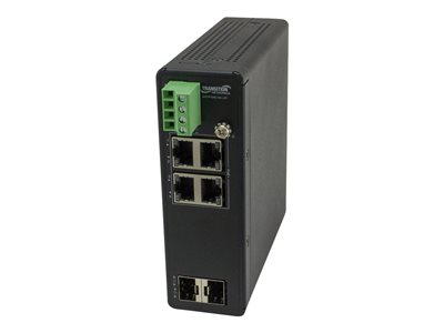 Transition Networks Hardened Switch unmanaged 4 x 10/100/1000 (PoE+) + 2 x Gigabit SFP 