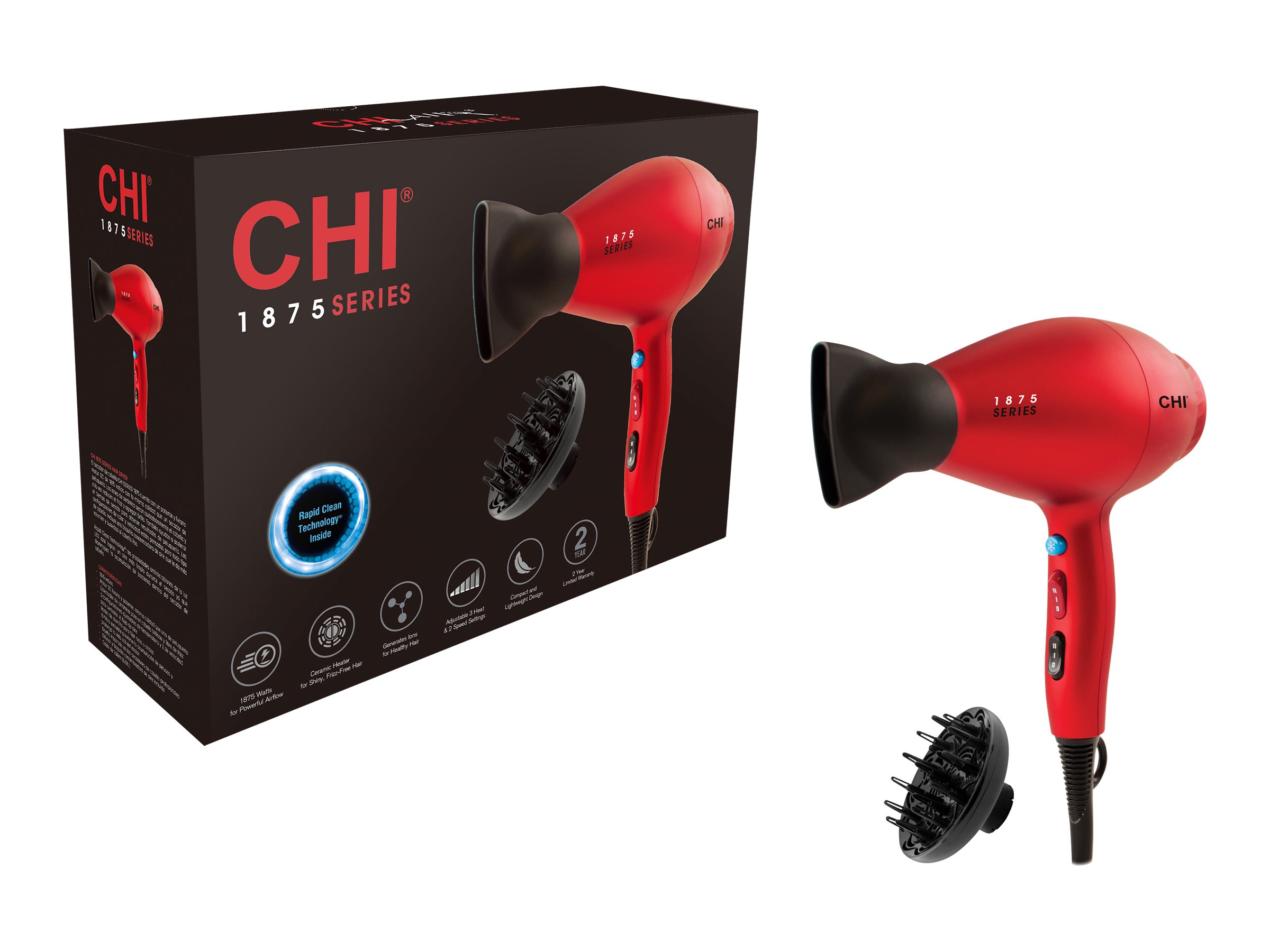 CHI 1875 Series Hair Dryer - Ruby Red - CA2289