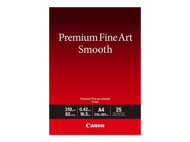 Image of Canon Premium Fine Art FA-SM2 - photo paper - smooth - 25 sheet(s) - A4 - 310 g/m²