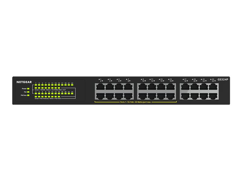 NETGEAR 24PT GIGE UNMNGED SWCH W/ POE+