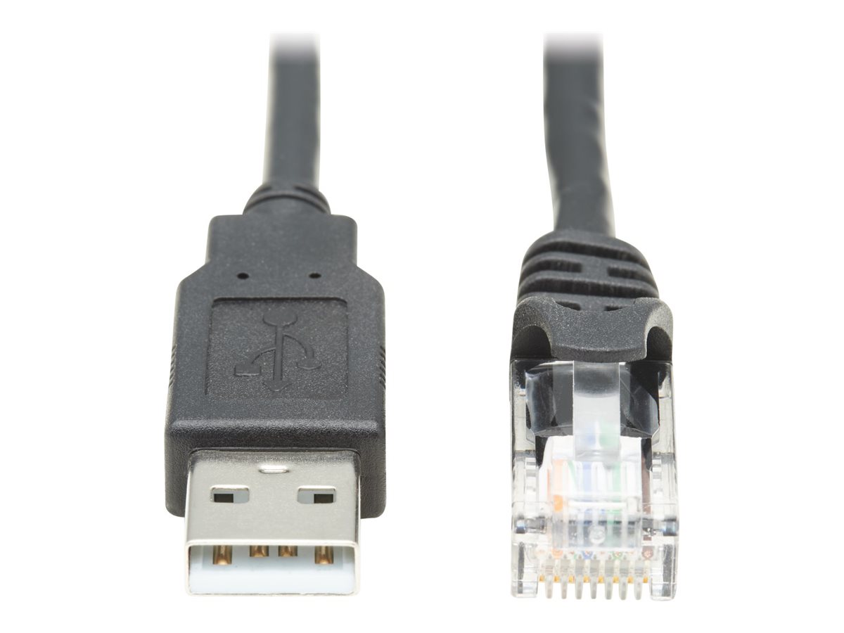 Tripp Lite USB Type-A to RJ45 Rollover Console Cable, M/M, Black