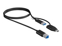 RaidSonic ICY BOX USB 3.2 Gen 1 USB Type-C kabel 1m Sort