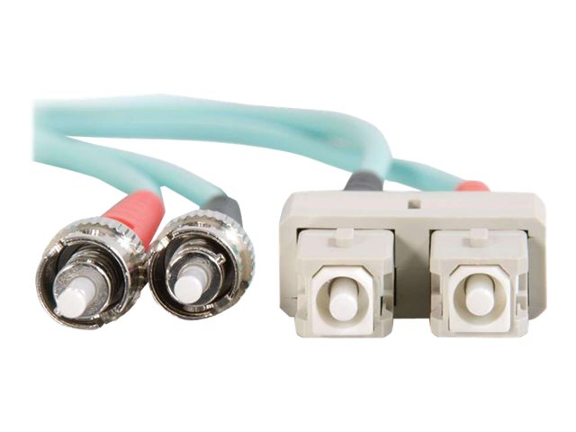 C2G SC-ST 10Gb 50/125 OM3 Duplex Multimode PVC Fiber Optic Cable (LSZH) - síťový kabel - 3 m - 3 m - vodě - barva – foto 3