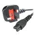 3ft (1m) UK Laptop Power Cable, BS 1363 to C5 Clov