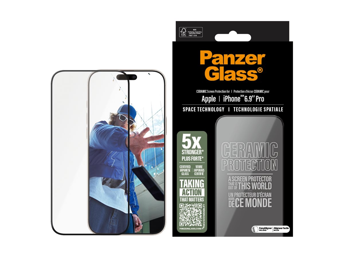 PanzerGlass Ceramic Protection Screen Protector for Apple iPhone 16 Pro Max