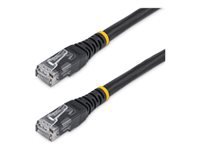Startech 3ft CAT6 Ethernet Cable, 10 Gigabit Molded RJ45 650MHz 100W PoE Patch Cord, CAT 6 10GbE UTP Network Cable with Strain Relief, Black, Wiring is UL Certified/TIA - Category 6 - 24AWG (C6PATCH3BK)