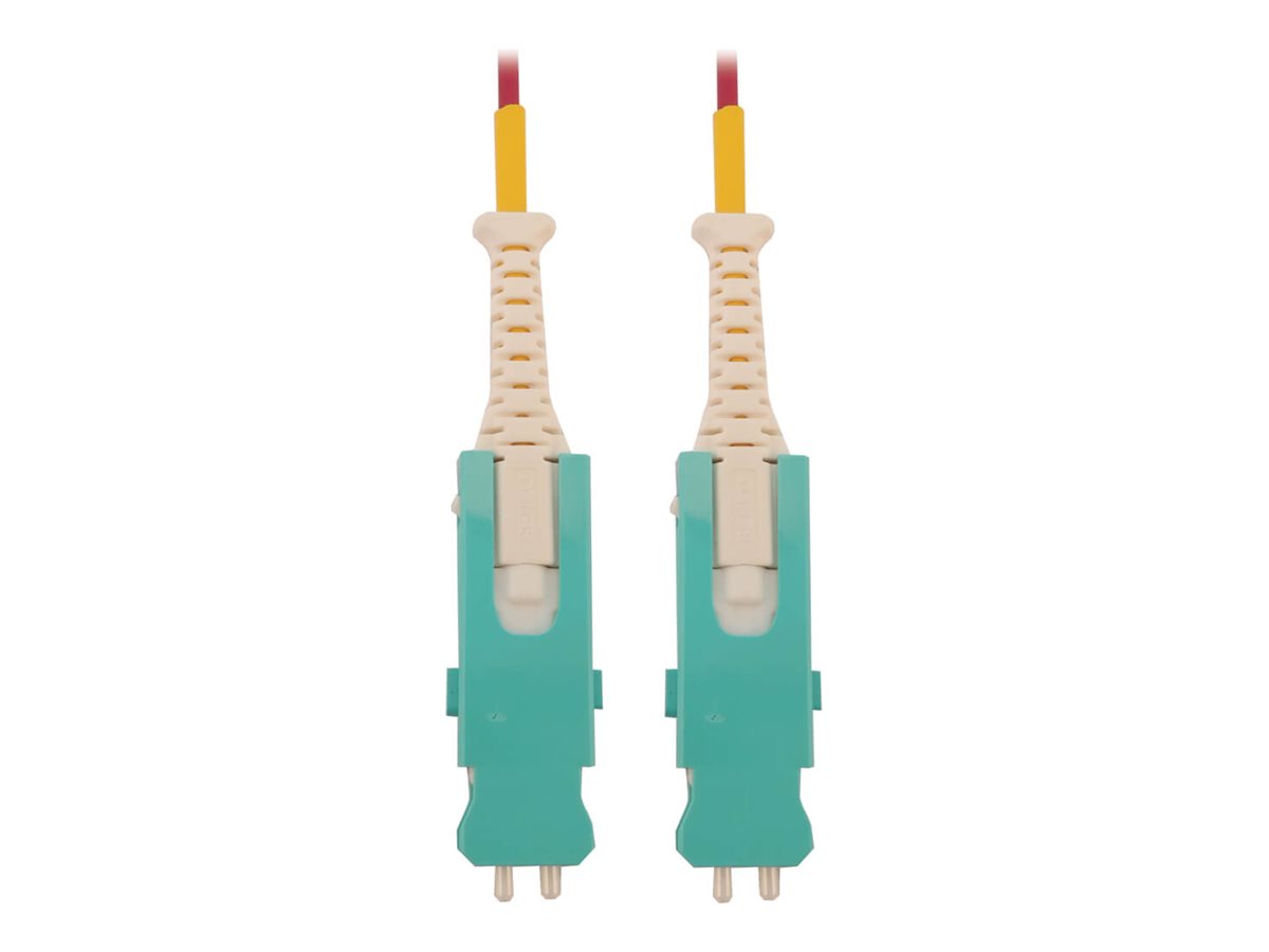 Eaton Tripp Lite Series 400G Multimode 50/125 OM4 Fiber Optic Cable (Duplex SN-PC M/M), LSZH, Magenta, 1 m (3.3 ft.)