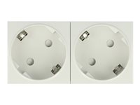 Delock Easy 45 Grounded Power Socket with a 45Â° arrangement 2-way extendable 45 x 45 mm 5 pieces