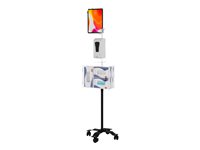 CTA Sanitizing Station Mobile Floor Stand with Gooseneck Cart for tablet metal 