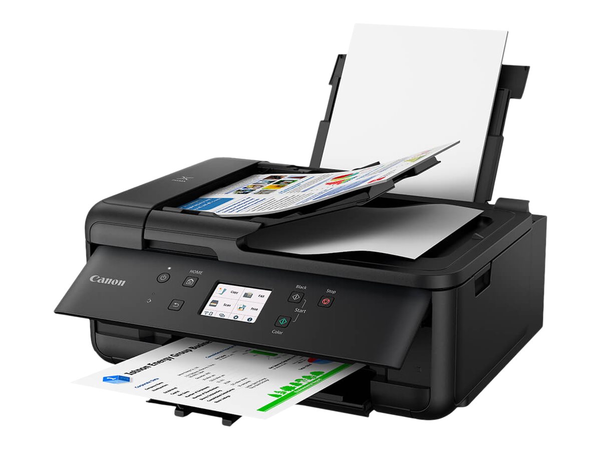 Canon PIXMA HOME OFFICE TR7660 multifunction printer Product shot Right-angle 79850