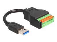 DeLOCK USB 3.2 Gen 1 USB-adapterkabel 15cm Sort Grøn