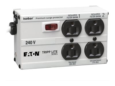 Tripp Lite Isobar Surge Protector Metal 230V 4 Outlet 1.8M Cord 330 Joules
