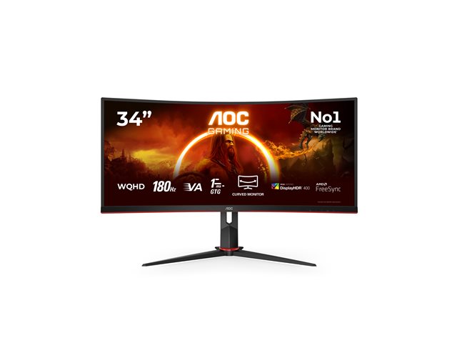 AOC Gaming CU34G2XP/BK - LED monitor - curved - 34