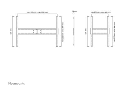 NEOMOUNTS LFD-W1500 Wall Mount 152,4-254