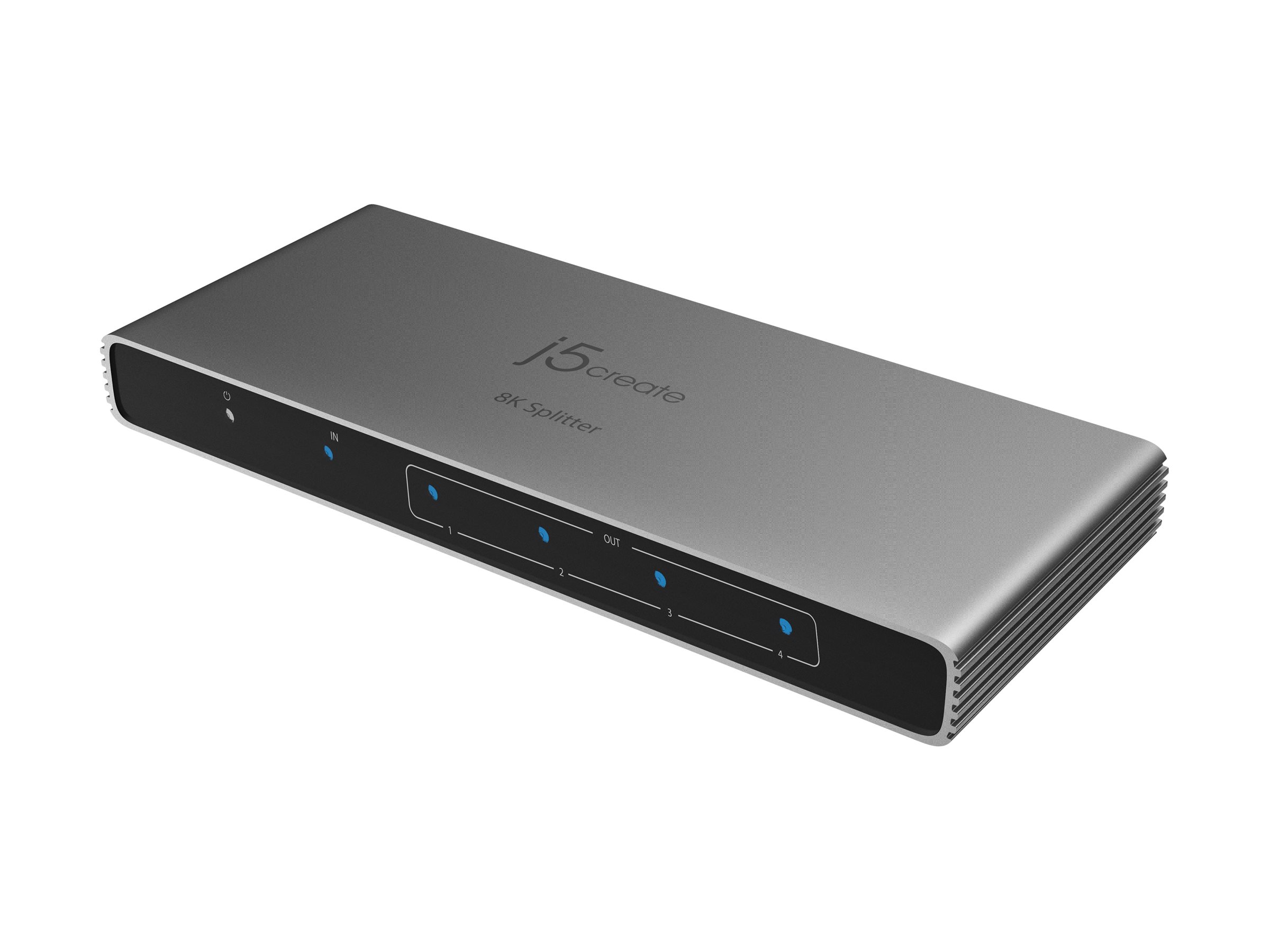 An image of j5create JDSH814 - video/audio splitter - 8K - 4 ports