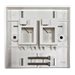 Tripp Lite 2-Port UK-Style Keystone Wall Plate, Unloaded Shuttered Module, Icon Tabs, White