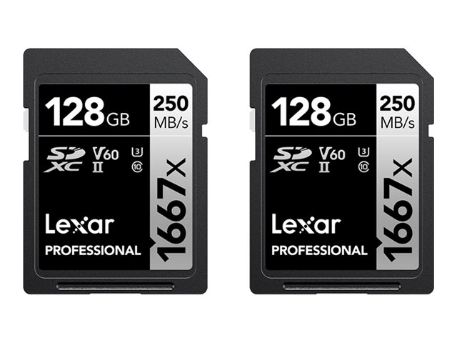 Lexar Professional SILVER series SDXC UHS-II Memory Card 128GB 250MB/s
