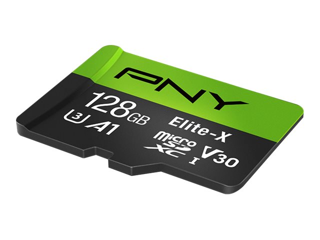 PNY 128GB Elite UHS-I microSDXC Memory Card with SD Adapter