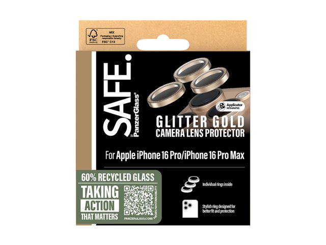 PanzerGlass SAFE Camera Apple iPhone 17 Pro/ 16 Pro/15 Pro/17 Pro Max/16 Pro Max/15 Pro Max třpytivě zlaté HoOps – foto 4