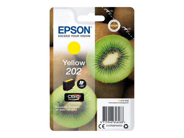 Image of Epson 202 - yellow - original - ink cartridge