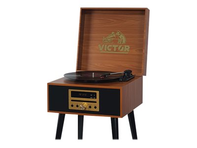 Victor Newbury CD player / radio / turntable mahogany
