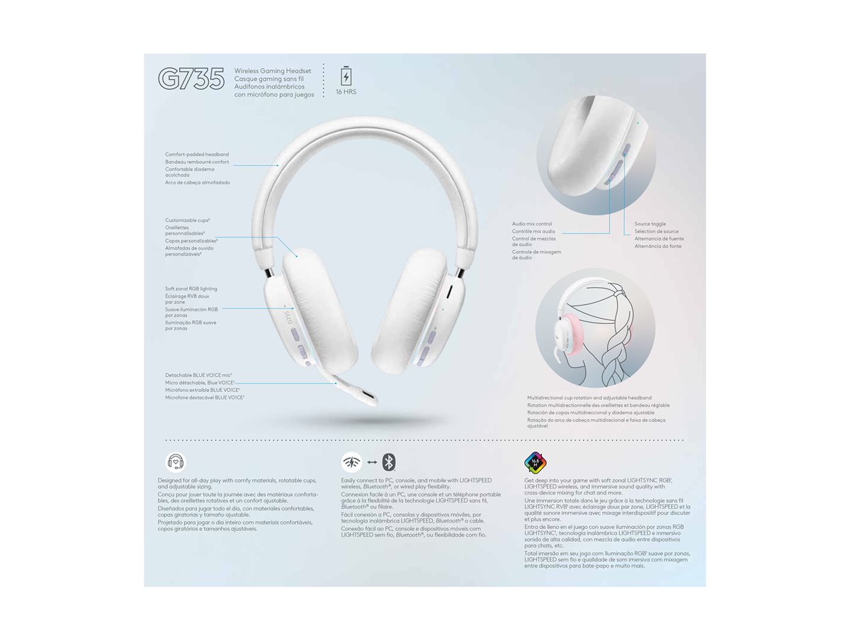 LOGITECH G735 OFF WHITE – foto 13