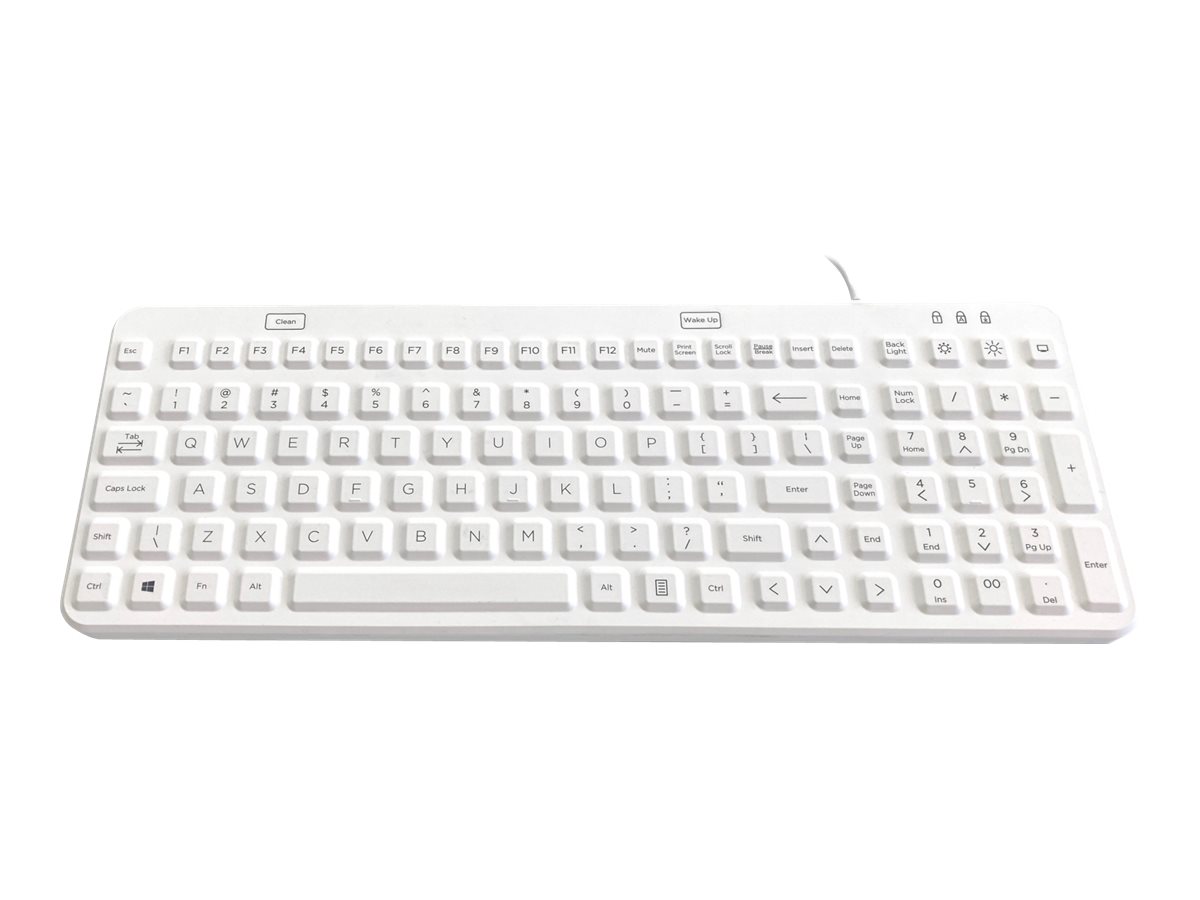 An image of Accuratus AccuMed Lux - keyboard - QWERTY - UK - pure white Input Device