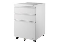 DELTACO Cabinet on wheels with lock, 3 drawers