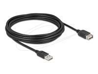 Delock USB forlængerkabel 5m Sort