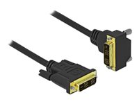 DeLOCK 18+1 pin digital DVI (Single-Link) han 90° vinklet -> 18+1 pin digital DVI (Single-Link) han 3 m Sort