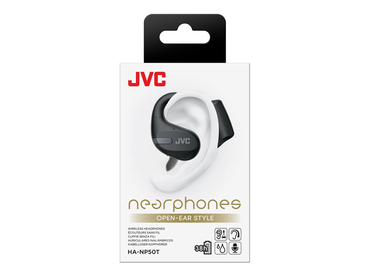 JVC HA-NP50T True Wireless Open-Ear Headphones - Black - HA-NP50T-B