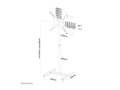 NEOMOUNTS NS-FS100BLACK Flat Screen