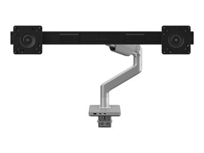 Humanscale M8.1 - Mounting kit (dual bracket, 2 VESA adapters (black), desk clamp base, angled / dynamic link)