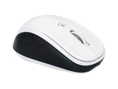 Manhattan Dual-Mode Mouse, Bluetooth 4.0 and 2.4 GHz Wireless, 800/1200/1600 dpi, Three Buttons With Scroll Wheel, Black & White, Three Year Warranty, Box - Mouse - optical - 3 buttons - wireless - 2.4 GHz, Bluetooth 4.0 - USB wireless receiver - black & white