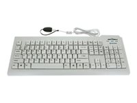 Seal Shield Silver Seal Waterproof Keyboard USB QWERTY US white