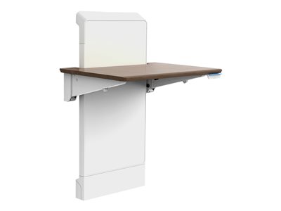 WORKFIT ELEVATE WALL DESKSNOW AND WALNUT